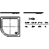 Kaldewei  - Shower  606-1 zirkon 100x100x3,5 - 2D dwg