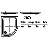 Kaldewei Polska - Brodzik 503-2 zirkon 90x75x6,5 z nośnikiem - 2D dwg