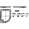 Kaldewei  - Shower  605-2 zirkon 100x80x3,5 the carrier - 2D dwg