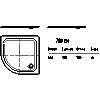 Kaldewei  - Shower  604-1 zirkon 90x90x3,5 - 2D dwg