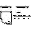 Kaldewei  - Shower  506-1 zirkon 80x90x6,5 - 506-1 zirkon 80x90x6,5 2D dxf
