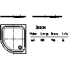 Kaldewei  - Shower  601-1 zirkon 80x90x3,5 - 2D dwg