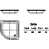 Kaldewei  - Shower 514-1 zirkon 90x90x14 - 514-1 zirkon 90x90x14 2D dxf