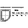 Kaldewei Polska - Brodzik 501-2 zirkon 90x75x3,5 z nośnikiem - 2D dwg