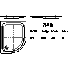 Kaldewei  - Shower 509-1 zirkon 100x80x6,5 - 509-1 zirkon 100x80x6,5 2D dxf