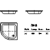 Kaldewei Polska - Brodzik 512-2 zirkon 80x80x14 z nośnikiem - 2D dwg