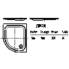 Kaldewei  - Shower  504-2 zirkon 75x90x6,5 a carrier - 504-2 zirkon 75x90x6,5 carrier-2D dxf