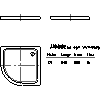 Kaldewei Polska - Brodzik Arrondo 881-1 arrondo 100x100x6,5 z uformowaną obudową - 2D dwg