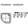 Kaldewei Polska - Brodzik Arrondo 880-1 arrondo 90x90x6,5 z uformowaną obudową - 880-1 arrondo 90x90x6,5 z uformowaną obudową 2D dxf