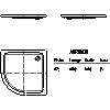 Kaldewei Polska - Brodzik Arrondo 873-2 arrondo 100x100x6,5 z nośnikiem - 873-2 arrondo 100x100x6,5 z nośnikiem 2D dxf