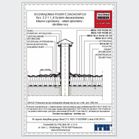 TechnoNICOL  - The two-layer glued-welded to the reinforced concrete insulated with Styrofoam - The two-layer glued-welded to the reinforced concrete insulated with Styrofoam - processing tubes dwg