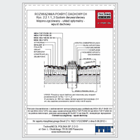 TechnoNICOL  - The two-layer glued-welded to the reinforced concrete insulated with Styrofoam - The two-layer glued-welded to the reinforced concrete insulated with Styrofoam - roof drain dwg