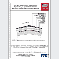 TechnoNICOL  - The two-layer glued-welded to the reinforced concrete insulated with Styrofoam - The two-layer glued-welded to the reinforced concrete insulated with Styrofoam - ridge dwg