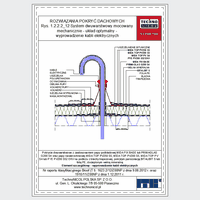 TechnoNICOL  - The two-layer mechanically fixed to the structure with trapezoidal sheet - The two-layer mechanically fixed to the structure with trapezoidal sheet metal - removal of electric cables dwg