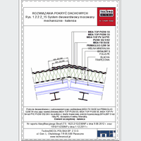 TechnoNICOL  - The two-layer mechanically fixed to the structure with trapezoidal sheet - The two-layer mechanically fixed to the structure of the trapezoidal - ridge 2 dwg