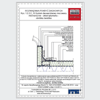 TechnoNICOL  - The two-layer mechanically fixed to the structure with trapezoidal sheet - The two-layer mechanically fixed to the structure with trapezoidal sheet metal - processing skylight dwg