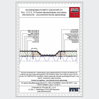 TechnoNICOL  - The two-layer mechanically fixed to the structure with trapezoidal sheet - The two-layer mechanically fixed to the structure with trapezoidal sheet - sealing low pressure trough dwg