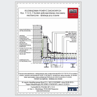 TechnoNICOL  - The single layer mechanically fixed to the structure with trapezoidal sheet - The single layer mechanically fixed to the structure with trapezoidal sheet - dilatation of the wall dwg