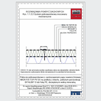 TechnoNICOL  - The single layer mechanically fixed to the structure with trapezoidal sheet - The single layer mechanically fixed to the structure with trapezoidal sheet dwg