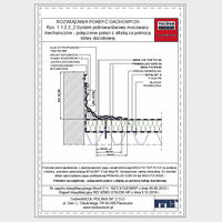 TechnoNICOL  - The single layer mechanically fixed to the structure with trapezoidal sheet - The single layer mechanically fixed to the structure with trapezoidal sheet metal - a combination of slope with an attic with the pressure strip dwg