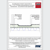 TechnoNICOL  - The single layer mechanically fixed to the structure with trapezoidal sheet - The single layer mechanically fixed to the structure with trapezoidal sheet - sealing low pressure trough 2 dwg