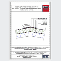 TechnoNICOL  - The single layer mechanically fixed to the structure with trapezoidal sheet - The single layer mechanically fixed to the structure of the trapezoidal - ridge dwg