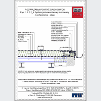 TechnoNICOL  - The single layer mechanically fixed to the structure with trapezoidal sheet - The single layer mechanically fixed to the structure with trapezoidal sheet - hood dwg