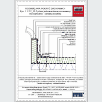 TechnoNICOL  - The single layer mechanically fixed to the structure with trapezoidal sheet - The single layer mechanically fixed to the structure with trapezoidal sheet metal - processing skylight dwg