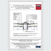 TechnoNICOL  - The single layer mechanically fixed to the structure with trapezoidal sheet - The single layer mechanically fixed to the structure with trapezoidal sheet - roof drain dwg