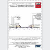 TechnoNICOL  - The single layer mechanically fixed to the structure with trapezoidal sheet - The single layer mechanically fixed to the structure with trapezoidal sheet - sealing low pressure trough dwg