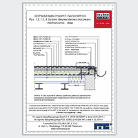 TechnoNICOL  - The two-layer mechanically fixed to the structure with trapezoidal sheet metal insulated with polystyrene and mineral wool - The two-layer mechanically fixed to the structure with trapezoidal sheet metal insulated with polystyrene and mineral wool - hood dwg