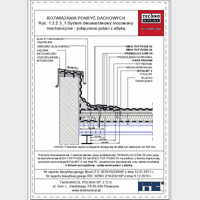 TechnoNICOL  - The two-layer mechanically fixed to the structure with trapezoidal sheet metal insulated with polystyrene and mineral wool - The two-layer mechanically fixed to the structure with trapezoidal sheet metal insulated with polystyrene and mineral wool - processing attic dwg