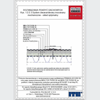 TechnoNICOL  - The two-layer mechanically fixed to the structure with trapezoidal sheet metal insulated with polystyrene and mineral wool - The two-layer mechanically fixed to the structure with trapezoidal sheet metal insulated with polystyrene and mineral wool dwg