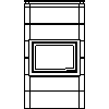 JOTUL Polska - Wkład kominowy Jotul FS 166-I 570 FL - dxf widok z przodu dxf