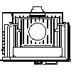 JOTUL Polska - Wkład kominowy Jotul I 520 FR - dxf widok z góry dxf