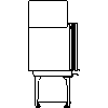 JOTUL Polska - Wkład kominowy Jotul I 570 FL - dxf widok z boku dxf