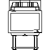 JØTUL UK LTD - Wood stoves  Jøtul I 570 FL - Dxf front view dxf