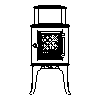 JOTUL Polska - Piec Jotul F 118 - dxf widok z przodu dxf