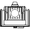 JOTUL Polska - Wkład kominowy Jotul I 520 FRL no frame - dxf widok z góry dxf