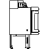 JOTUL Polska - Wkład kominowy Jotul I 400 PA - dxf widok z boku dxf