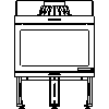 JØTUL UK LTD - Wood stoves  Jøtul I 400 PA - Dxf front view dxf