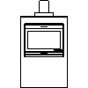 JØTUL UK LTD - Wood stoves  Jøtul Cube AL - I 400 FL - Dxf front view dxf