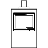 JØTUL UK LTD - Wood stoves  Jøtul Cube GL - I 500FL - Dxf front view dxf