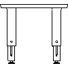 JØTUL UK LTD - Wood stoves Jøtul I 520 legs - Dxf front view dxf