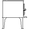 JOTUL Polska - Piec Jotul F 602 - dxf widok z boku dxf