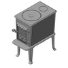 JØTUL UK LTD - Wood stoves  Jøtul F 602 - Dxf 3d dxf