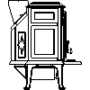 JOTUL Polska - Piec Jotul F 400 - dxf widok z boku dxf