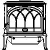 JØTUL UK LTD - Wood stoves Jøtul F 400 - Dxf front view dxf