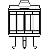 JOTUL Polska - Wkład kominowy Jotul I 80 RH Harmony - dxf widok z przodu dxf