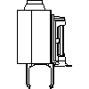 JØTUL UK LTD - Wood stoves Jøtul I 80 RH Harmony - Side view dwg